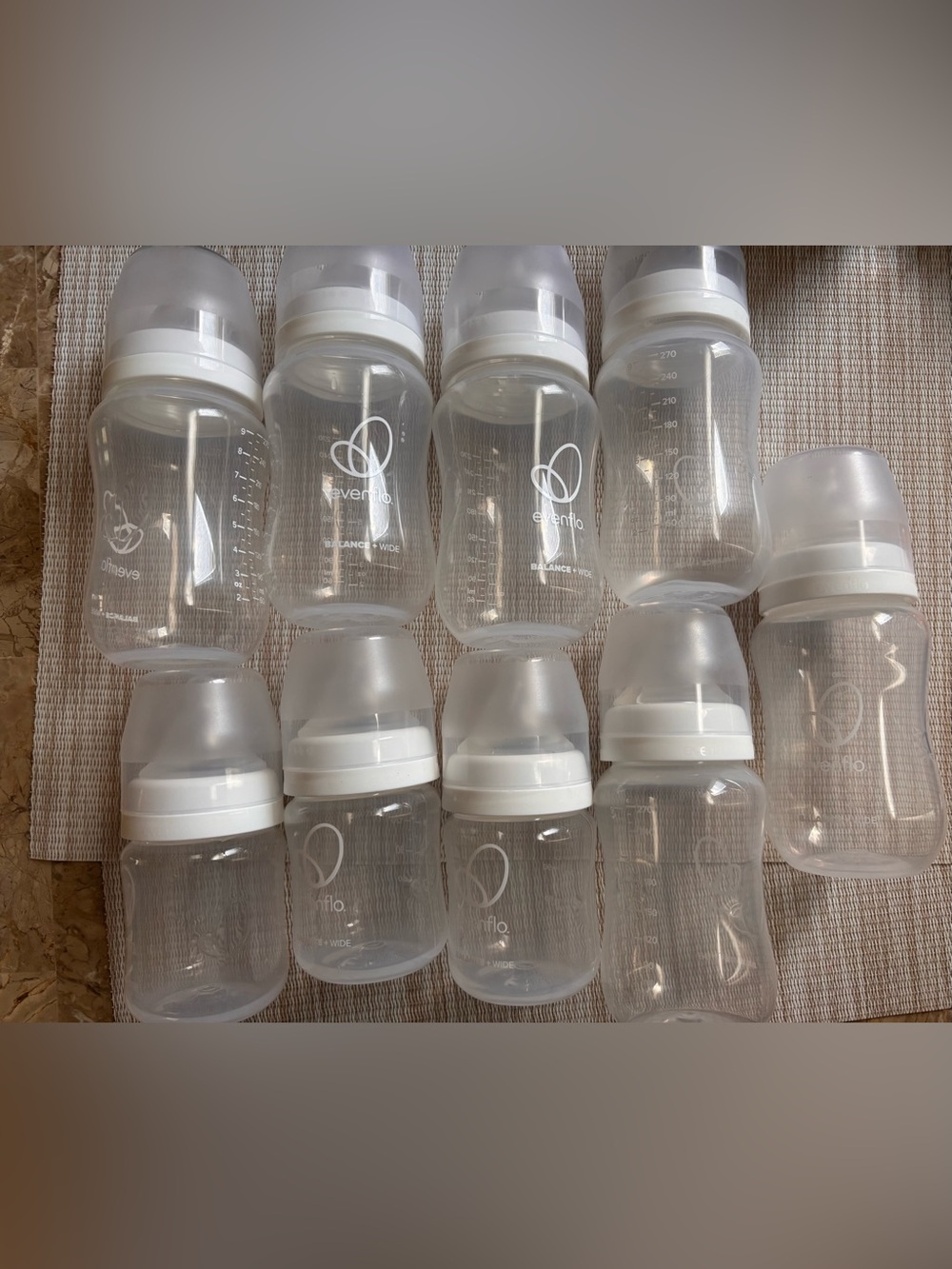 Evenflo Clear White Wide-Neck Baby Bottles - Pack